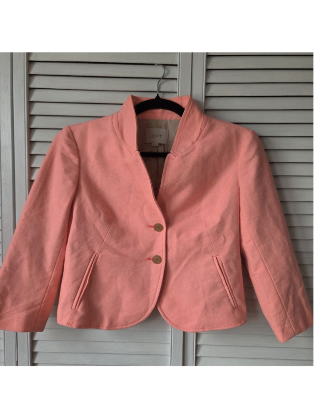Women's ANN TAYLOR LOFT Coral Blazer Jacket Size 0